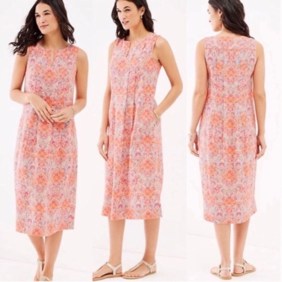 J. Jill Dresses & Skirts - J. Jill Love Linen sleeveless boho shift dress